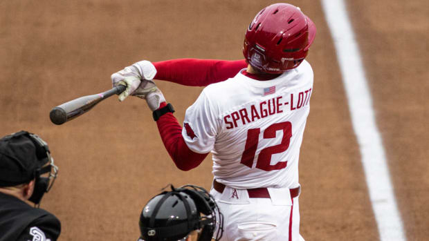 Razorbacks' Jared Sprague-Lott delivers a homer against James Madison